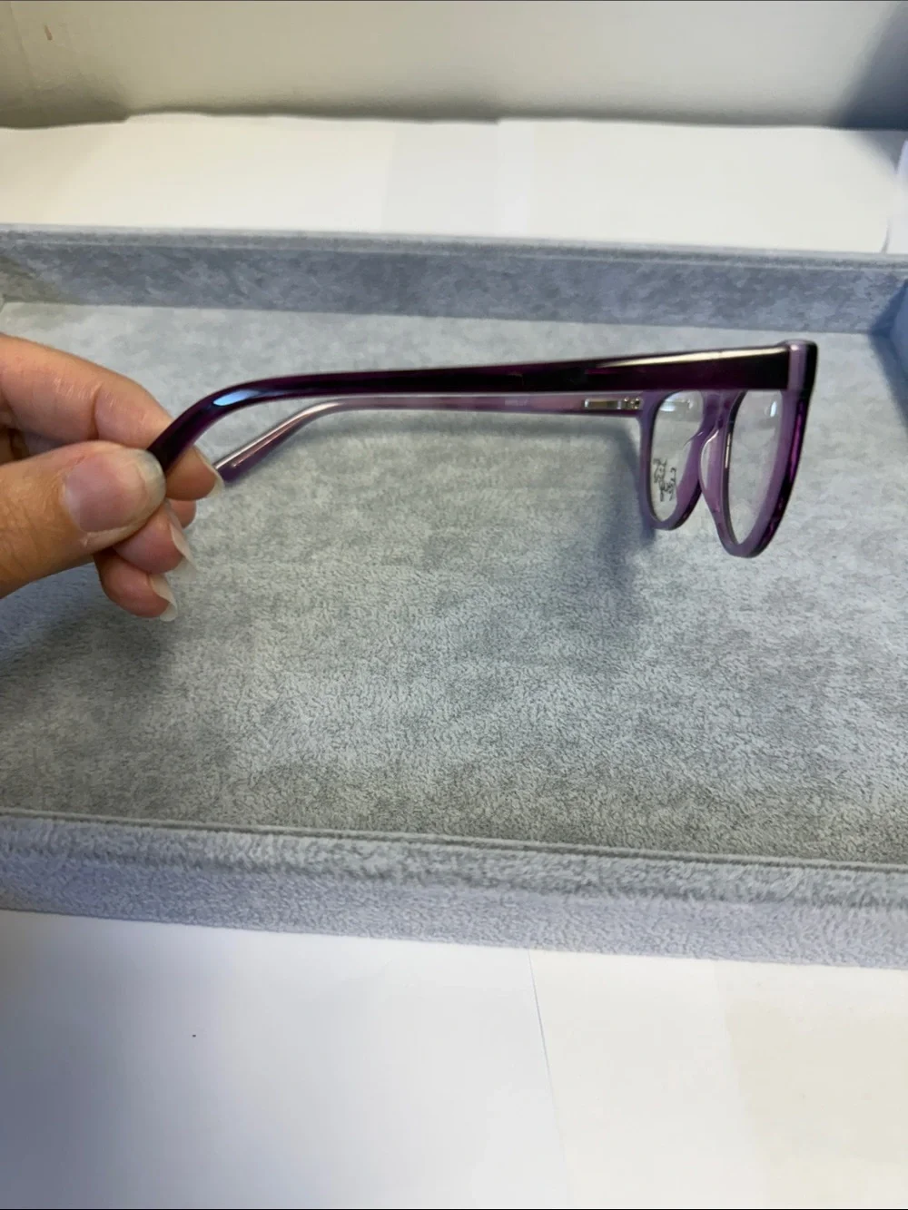 NWOT Foxy Molly Purple PLO Women's Cat-Eye Glasses frames Eyesize 51